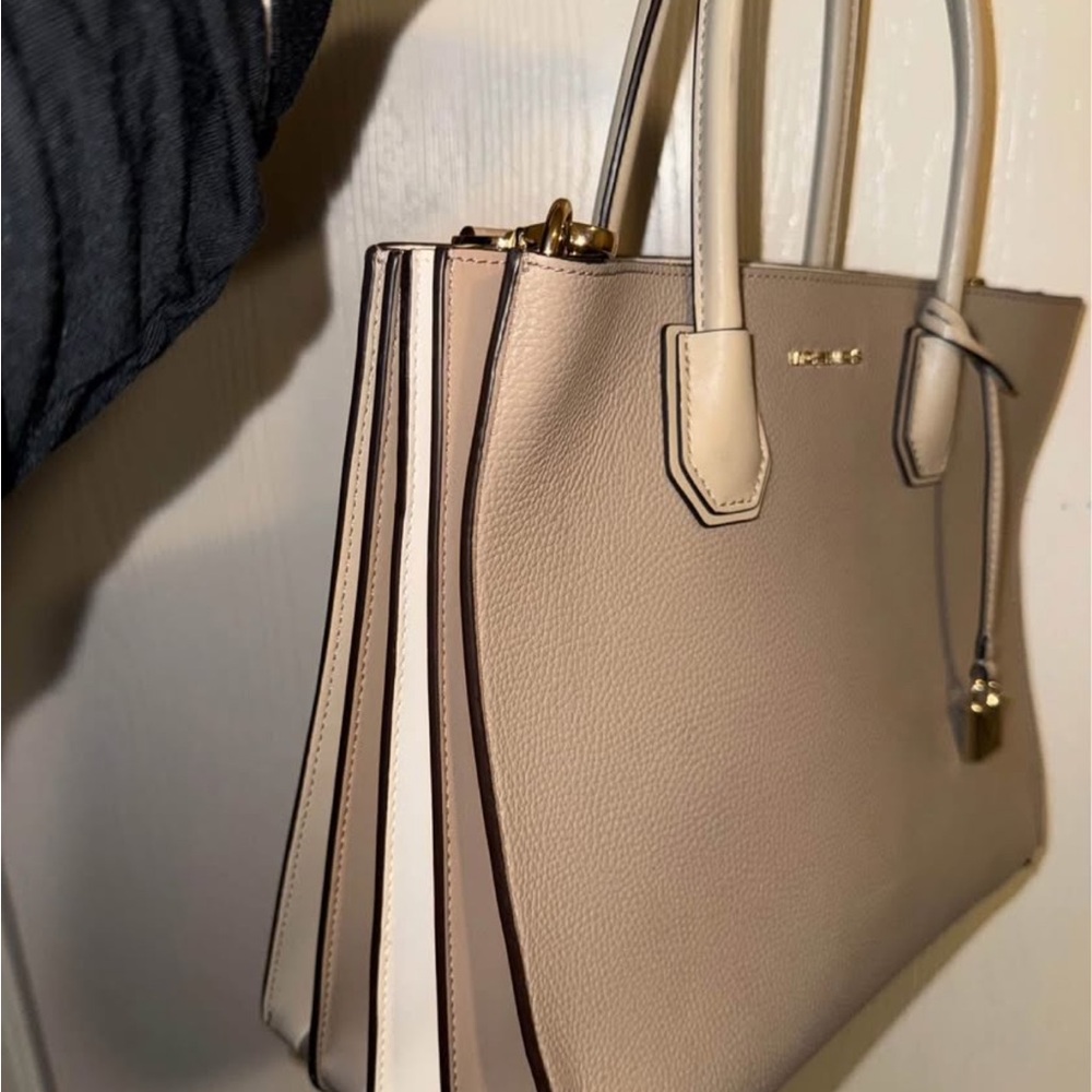 Michael Kors Taupe Leather Tote - Picture 2 of 2